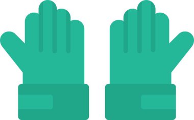 Kaleci Eldivenleri Düz Simge Tasarımı