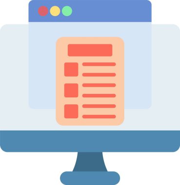 E-Öğrenen Düz Simge Tasarımı