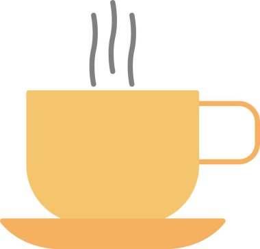 Sıcak Kahve Düz Simgesi Tasarımı