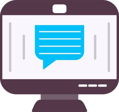 İletişim Düz Simgesi Tasarımı