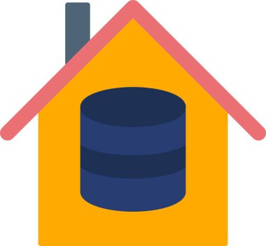 Veri Evi Düz Simge Tasarımı