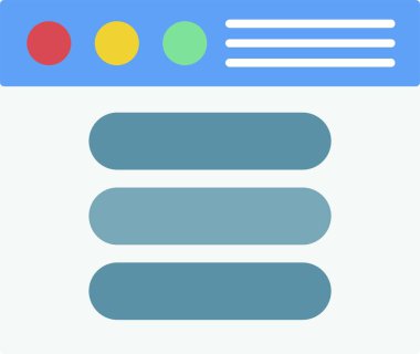 Süreç Düz Simge Tasarımı