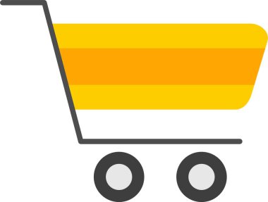 Trolley Düz Simge Tasarımı