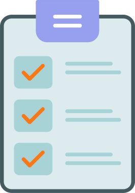 Denetim listesi düz simgesi tasarım