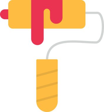 Boya Pateni Düz Simgesi Tasarımı