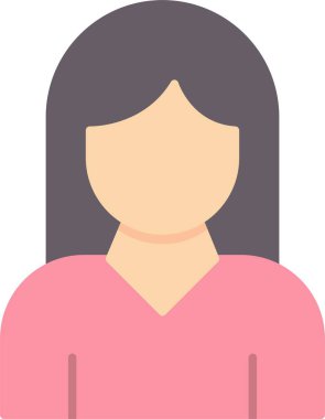 kadın düz simge tasarımı