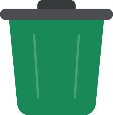 Çöp Düz Simgesi Tasarımı