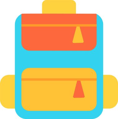 Sırt Çantası Düz Simge Tasarımı