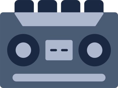 Kasetçalar Düz Simge Tasarımı