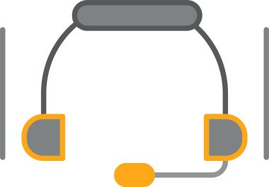 Kulaklık Düz Simge Tasarımı