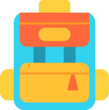 Sırt Çantası Düz Simge Tasarımı