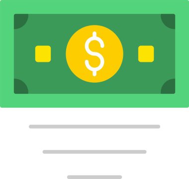 Para Düz Simgesi Tasarımı