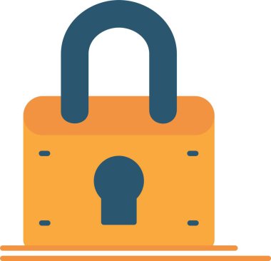 Düz Simge Tasarımı Kilitle