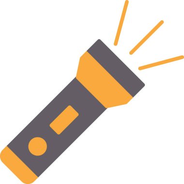 Flashlight Düz Simge Tasarımı