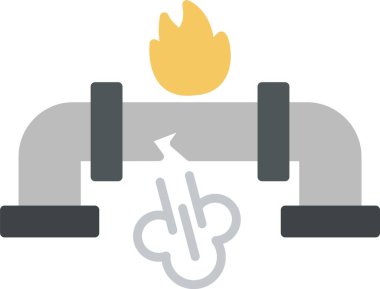 Gaz sızıntısı Düz Simge Tasarımı