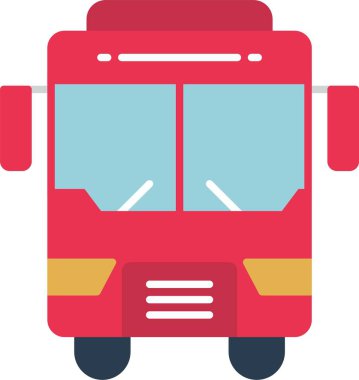 Otobüs Düz Simge Tasarımı