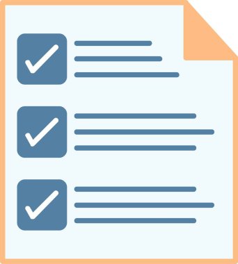 Kontrol Listesi Düz Simgesi Tasarımı