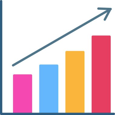 Çubuk Çizelgesi Düz Simge Tasarımı