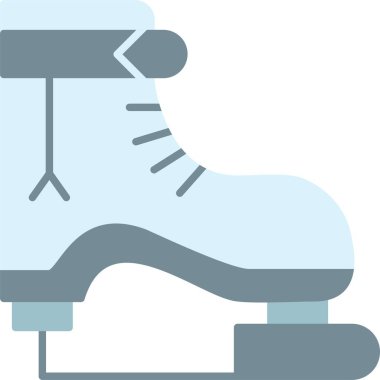 Buz Pateni Düz Simgesi Tasarımı