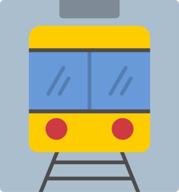 Metro Düz Simge Tasarımı