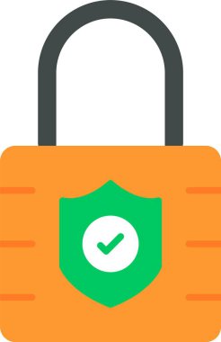 Asma kilit Düz Simge Tasarımı