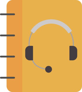 Not Defteri Desteği Düz Simge Tasarımı