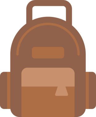 Sırt Çantası Düz Simge Tasarımı