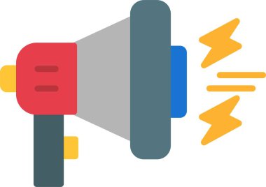 Megafon düz simgesi tasarım