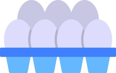 Yumurta Tablası Düz Simge Tasarımı