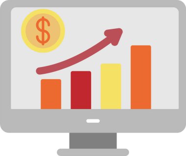 Büyüme Düz Simgesi Tasarımı