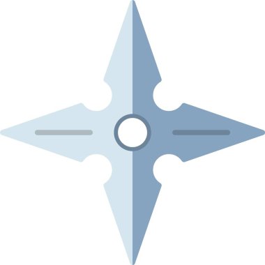Shuriken Düz Simge Tasarımı