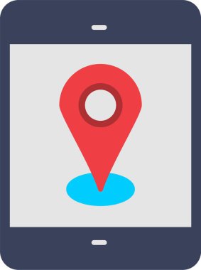 Mobil Gps Düz Simge Tasarımı
