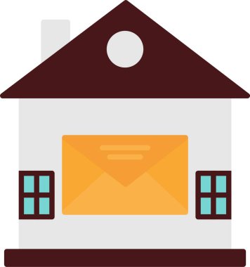 Ev Postası Düz Simge Tasarımı