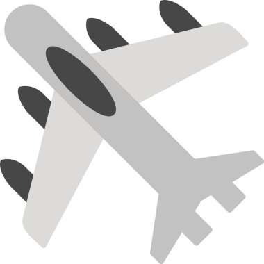 Jet Düzlemi Düz Simge Tasarımı