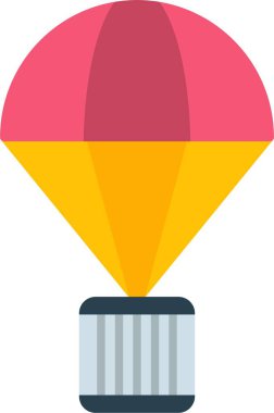 Paraşüt Düz Simge Tasarımı