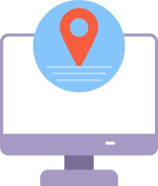 Konum Düz Simge Tasarımı