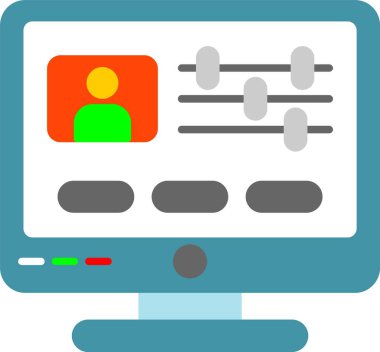 Grafik Düzenleyici Düz Simge Tasarımı