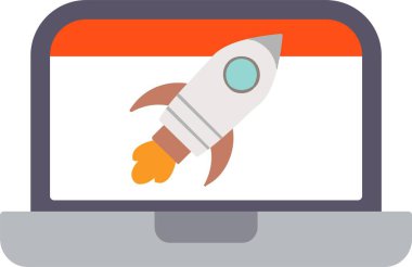 Rocket Düz Simge Tasarımı