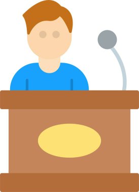 politikacı düz simge tasarımı