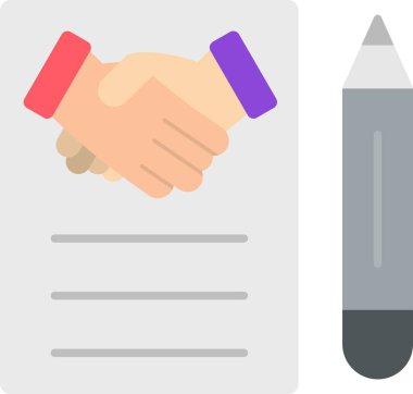 Anlaşma Düz Simge Tasarımı