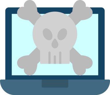 Kötü Yazılım Düz Simgesi Tasarımı