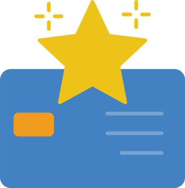 Sadakat Kartı Düz Simge Tasarımı