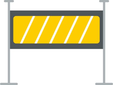 Bariyer Düz Simge Tasarımı