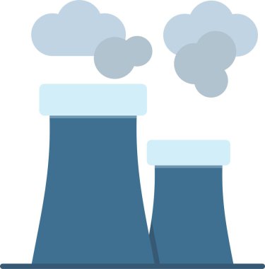 Hava Kirliliği Düz Simge Tasarımı