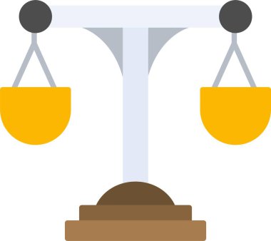 Adalet Ölçekli Düz Simge Tasarımı