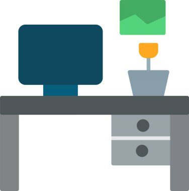 Çalışma alanı düz simgesi tasarım