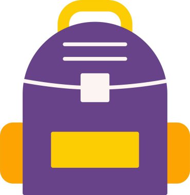 Sırt Çantası Düz Simge Tasarımı