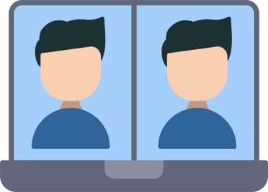 Video Çağrısı Düz Simge Tasarımı