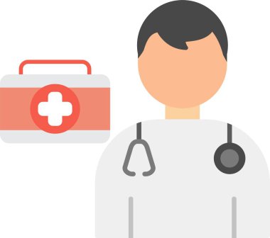 Doktor düz simgesi tasarım