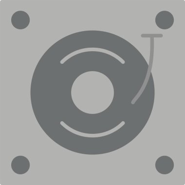 Turntable Düz Simge Tasarımı